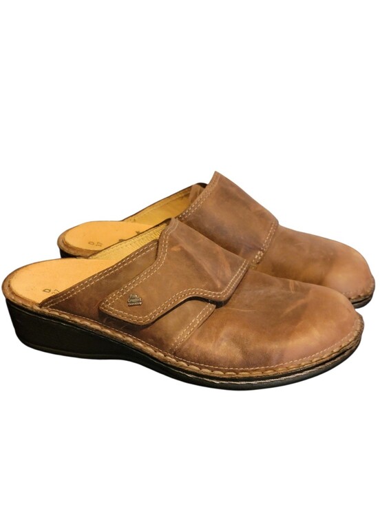 Finn Comfort Shoes - FINN Comfort Clogs Brown Nubuck Leather Slip On Comfort Shoes‎ Mules 37 US 6.5-7